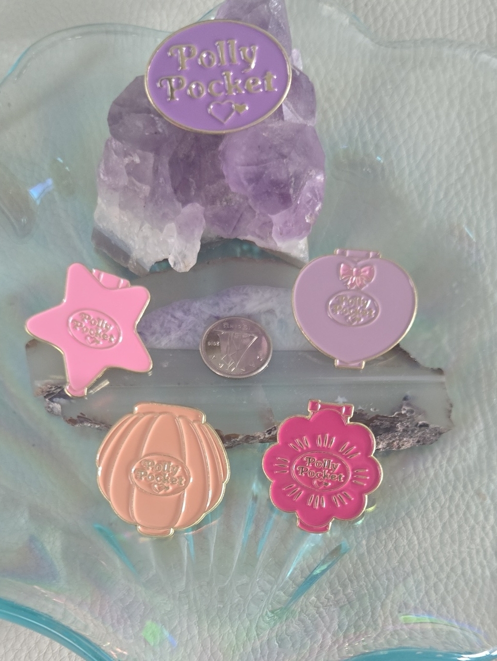 🌸 Polly Pocket 90s Nostalgia Enamel Pin Collection – Retro Toy Aesthetic 🎀